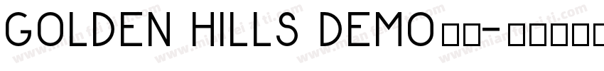 GOLDEN HILLS DEMO字体字体转换